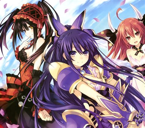 Date A Live Tohka Yatogami Android Wallpaper Kotori Itsuka Kurumi Tokisaki 1440x1280