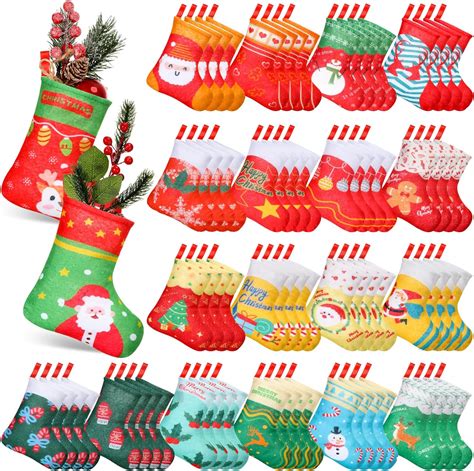 Amazon Shinymoon 80 Pack Mini Christmas Stockings Bulk 5 91 Inch