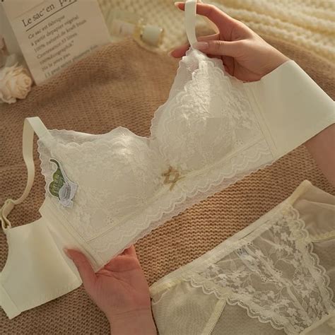 HYG Lingerie Set Lace Push Up Bra Panties YesStyle