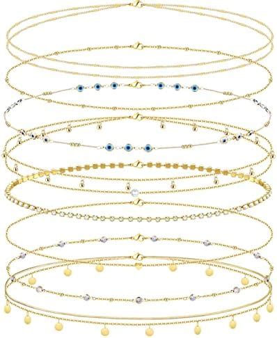 Morfetto Pcs Waist Chain Bikini Body Chain For Women K Gold