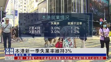 粤语报道｜香港2023年3月至5月失业率维持3凤凰网视频凤凰网