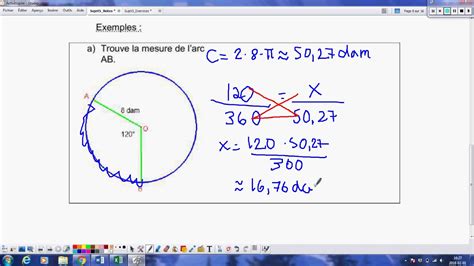 Trouver La Mesure D Un Arc De Cercle YouTube