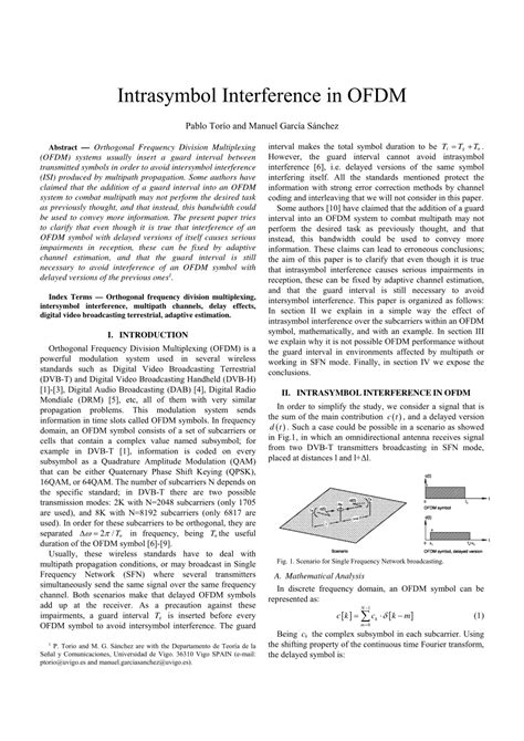 (PDF) Intrasymbol interference in OFDM