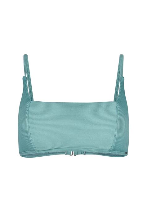 Skiny Bikini Bustier In Mineral Blue Aus Der Serie Every Summer In Rib Seams