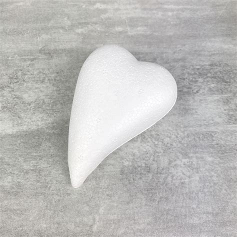 Small Elongated Heart Polystyrene Drop Shape 8x55 Cm Domed