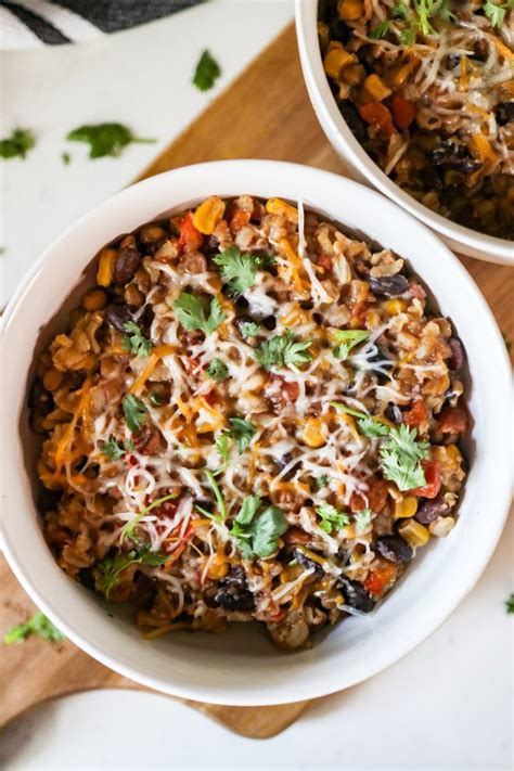 Instant Pot Southwest Lentils And Rice Bowl Maple Jubilee