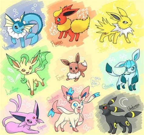 Curiosidades De Las Eevelutions Evoluciones De Eevee Pok Mon En