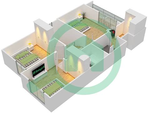 Floor Plans For Type Deluxe B Bedroom Townhouses In Nasma Residence