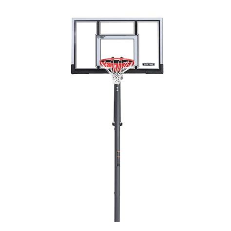 Lifetime 54 in. Polycarbonate Adjustable In-Ground Basketball Hoop ...