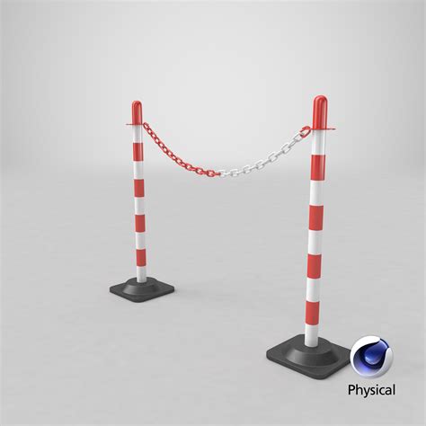 Chain Posts Parking Barrier 3D Model $19 - .max .fbx .obj .c4d .ma - Free3D