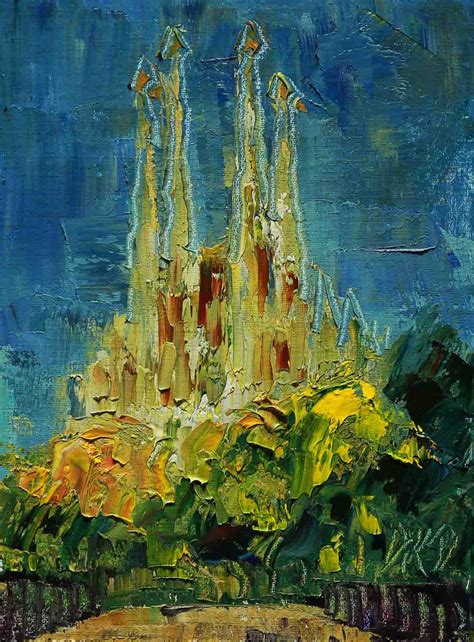 Sagrada Familia Barcelona Oil On Canvas X Cm Flickr