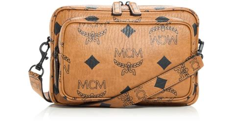 MCM Aren Maxi Visetos Crossbody In Brown For Men Lyst