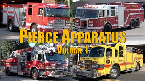 Fire Trucks Responding Compilation Pierce Apparatus Volume 1 YouTube