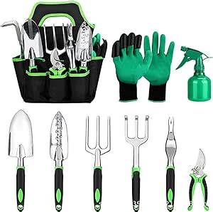 Gartenwerkzeug Set 9Pcs Teiliges Rostbeständiges Gartengeräte Set mit