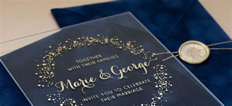 Enchanting Magic Dust Velvet Acrylic Wedding Invitations Polina