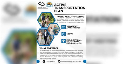 Active Transportation Plan Public Kickoff Meeting Euclid Observer