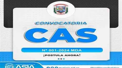 Convocatoria Cas N001 2024 Municipalidad Distrital De Asia Noticias