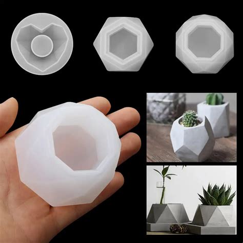 Succulent Plants Making Concrete Silicone Mold D Flowerpot