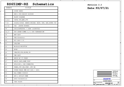 GIGABYTE 8S651MP-RZ REV 1.1 SCH Service Manual download, schematics ...