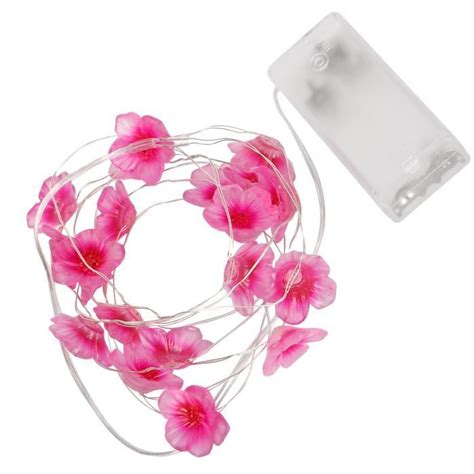 Tbest Guirlandes De Fleurs Guirlande Lumineuse Rose Fleur Rouge LED