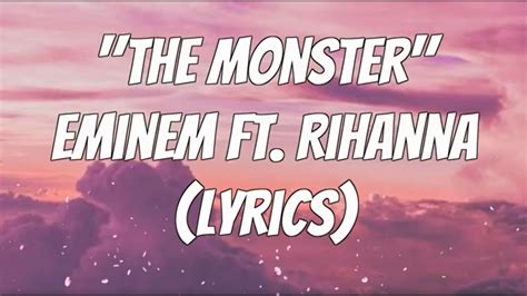 Eminem The Monster Ft Rihanna Lyrics Youtube