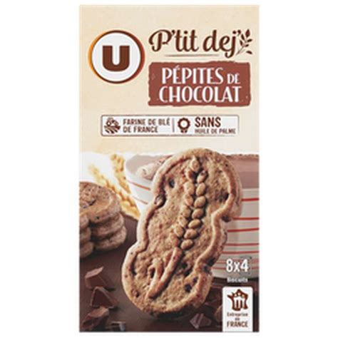 Biscuits p tit déj au pépites de chocolat U 400 g La Belle Vie