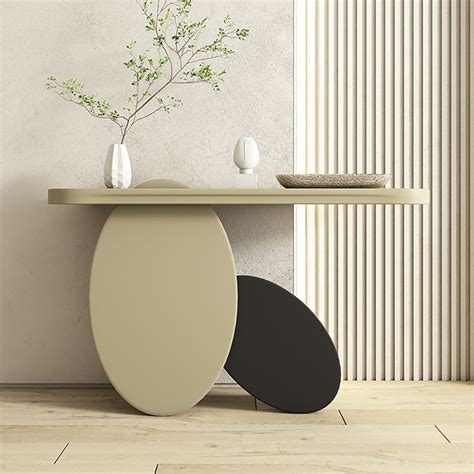 Free Shipping On 39 4 Modern Console Table Oval Wood Entryway Table