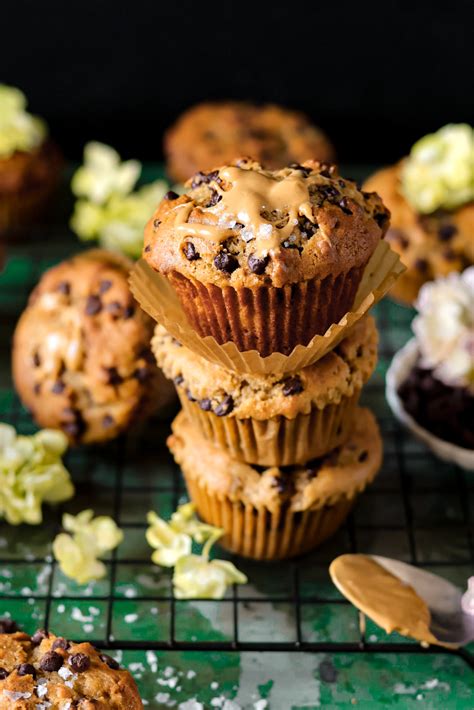 Bakery Style Peanut Butter Chocolate Chip Muffins The Foul Mouth Gourmet