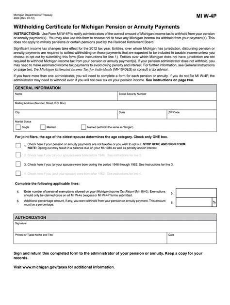 Form Mi W P Fill Online Printable Fillable Blank Pdffiller