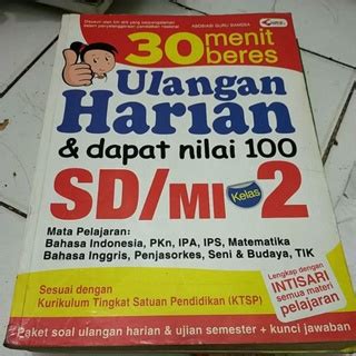 Jual BUKU 30 MENIT BERES ULANGAN HARIAN DAPAT NILAI 100 SD MI KELAS 5