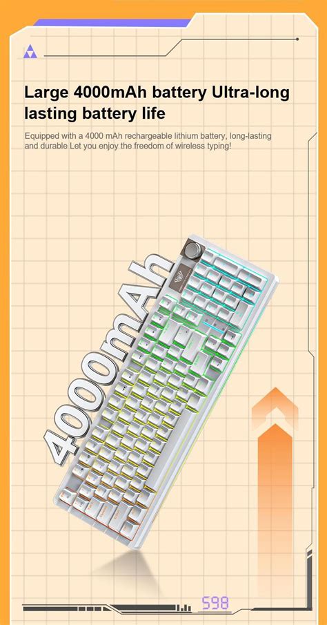 Aula S Mode Mechanical Keyboard With Knob Hot Swap Custom Gasket Bluetooth Gaming Keyboard