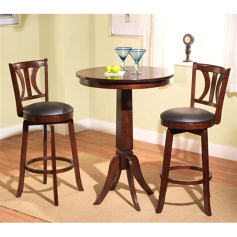 Houston 3 Piece Pub Dining Set Mahogany Walmart Walmart