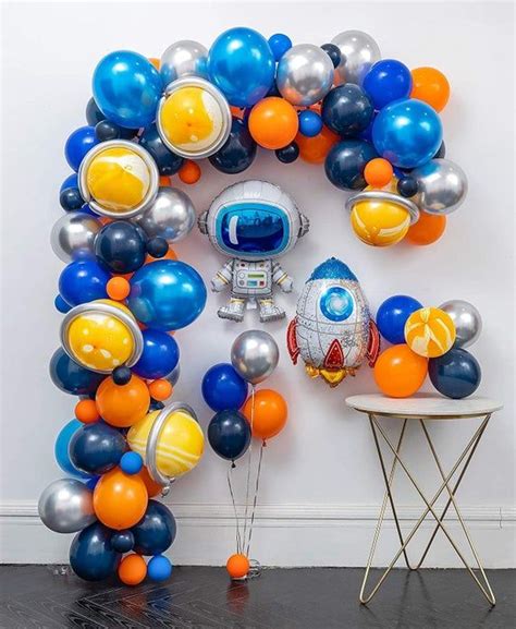 Blast Off Birthday Balloon Arch Kit Astronaut Space Balloons Outer