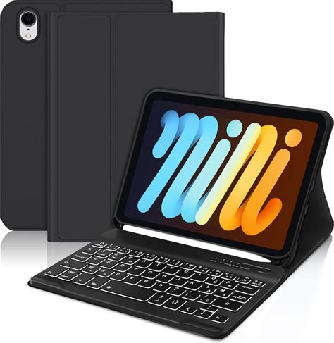 HOU Étui de Protection magnétique pour iPad Mini 6 8 3 avec Clavier