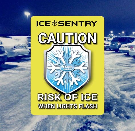 Ice Warning Flashing Led Safety Sign with Reflective HI-VIS Background
