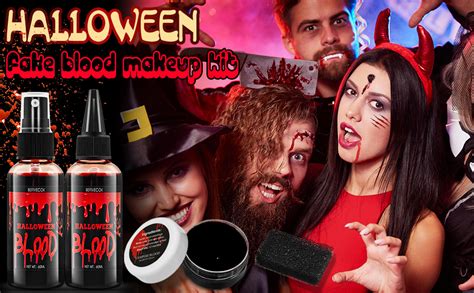 Amazon 4PCS Halloween Fake Blood Makeup Kit Coagulated Blood