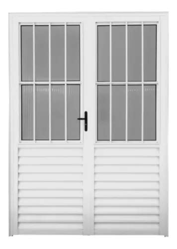 Porta Central Dupla Social Aluminio Branco 210x150 MercadoLivre