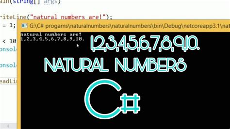 How To Print Natural Numbers In C Console Program Step By Step