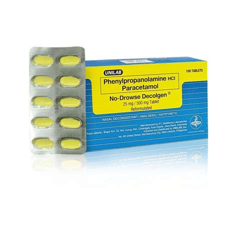 No Drowse Decolgen 10 Tablets No Drowse Relief From Cold Sinusitis