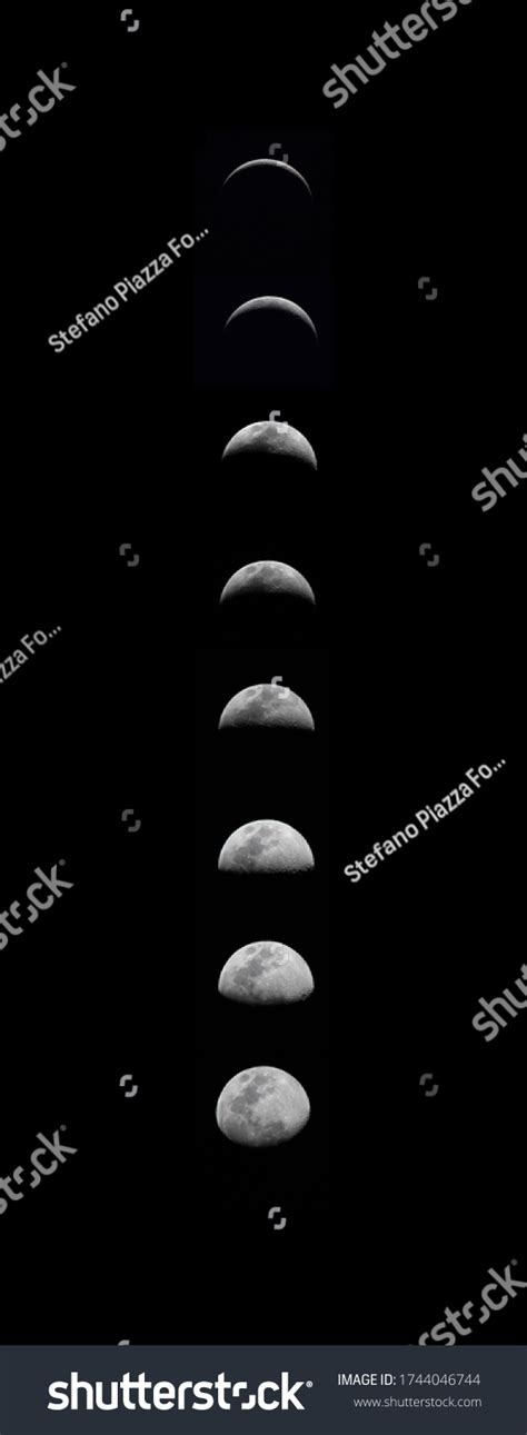 Moon Phases Night Sky Stock Photo 1744046744 | Shutterstock