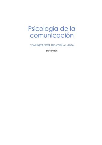 Tema Psicologia De La Comunicacion Pdf