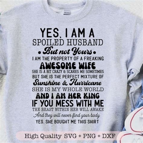 Spoiled Husband Svg Etsy