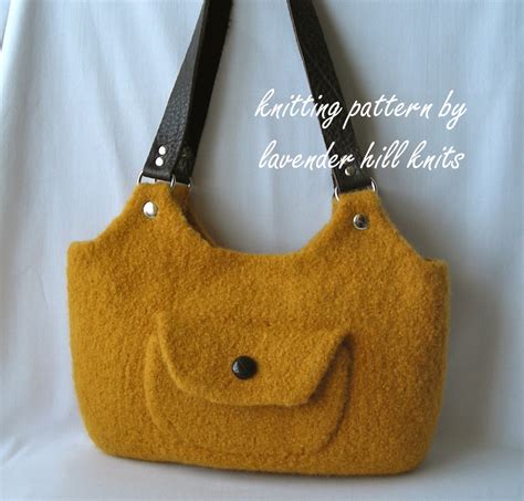 Felted Wool Sweetwater Bag Knitting Pattern PDF Knit Purse