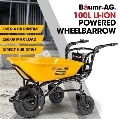 baumr ag  battery powered wheelbarrow motorised electric  buck