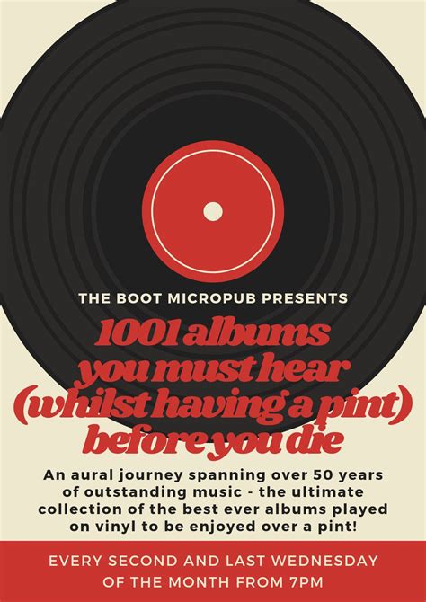 1001 albums you must hear (whilst having a pint) before you die