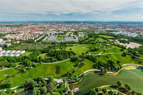 Premium Photo | Aerial view of Olympiapark Munich Bavaria Germany