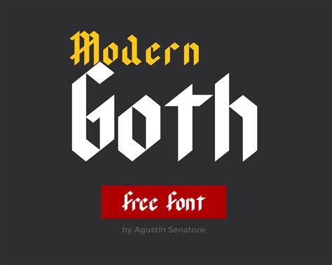 Free Font Modern Goth Behance