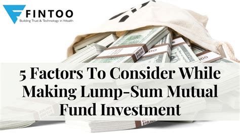 Consider 5 Factors While Lump Sum Mutual Fund Investment Fintoo Blog