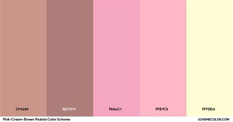 Pink Cream Brown Pastels Color Scheme Palettes