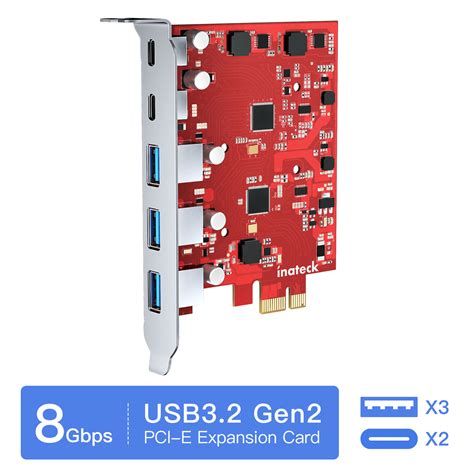 Inateck Pcie To Usb Gen Expansion Card Gbps Type A Type C